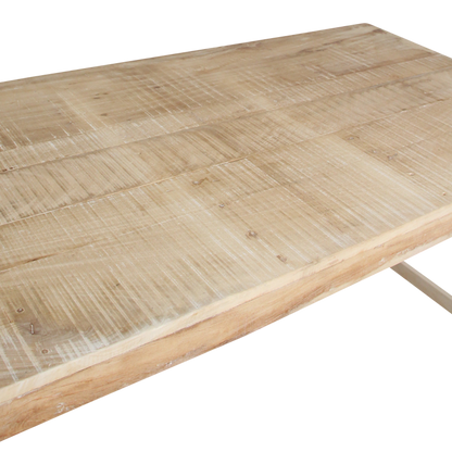 Limewash eettafel inklapbaar – gerecycled hardhout