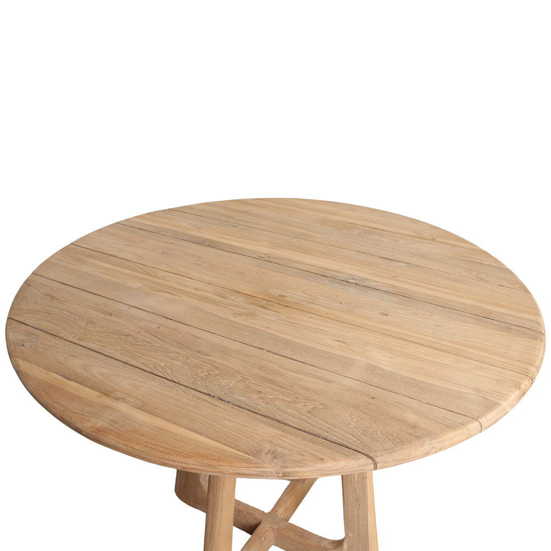 Verano tuintafel Ø 100 cm – Gerecycled teakhout