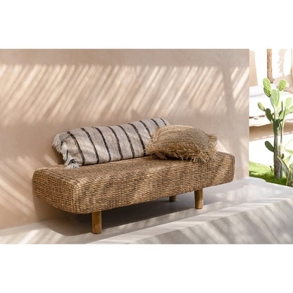 Waterhyacintbank met houten poten – 140 cm | Meubelier — halbank kopen bij MEUBELIER