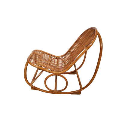 Tom Tailor schommelstoel - handgemaakt rotan, bruin — close-up materiaal — MEUBELIER