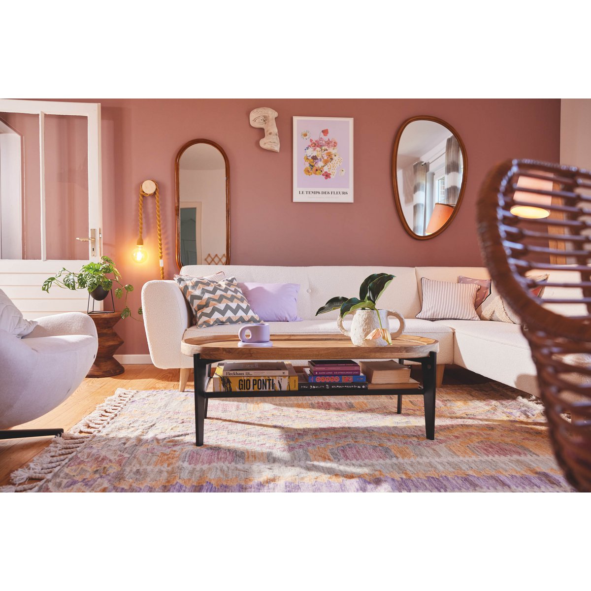 Tom Tailor T-TRAY TABLE LONG salontafel – mangohout & staal (120x50 cm)