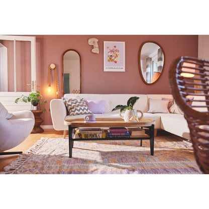 Tom Tailor T-TRAY TABLE LONG salontafel – mangohout & staal (120x50 cm)