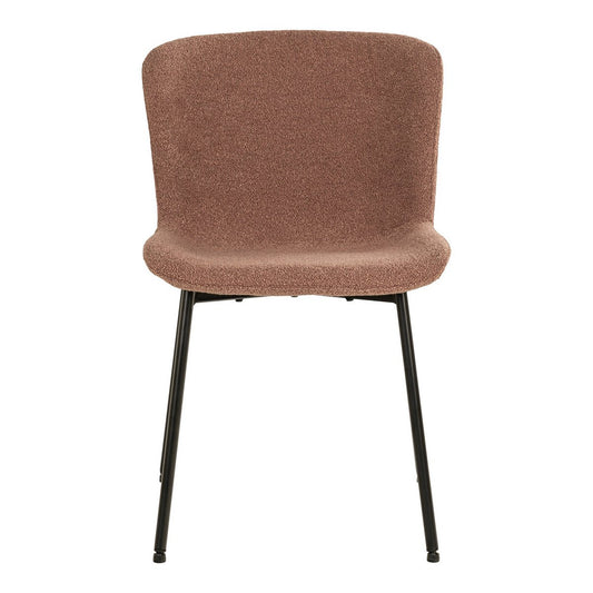 House Nordic Maceda Eetkamerstoel Roest Bouclé - Set van 2