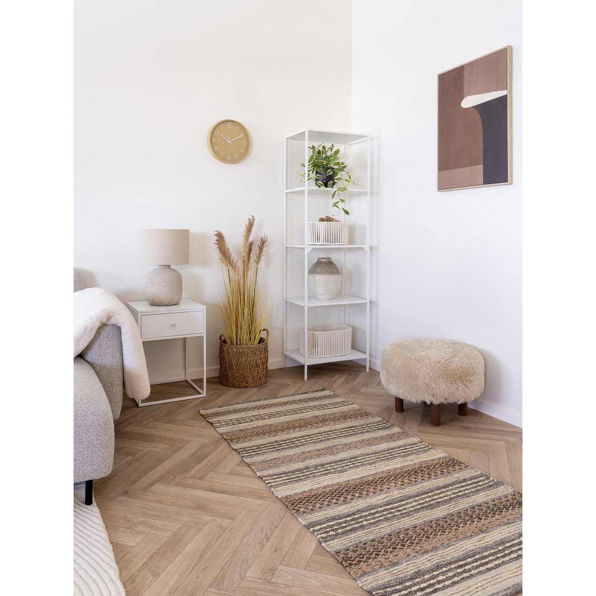Inverness poef lichtbruin ø50x33 cm – House Nordic