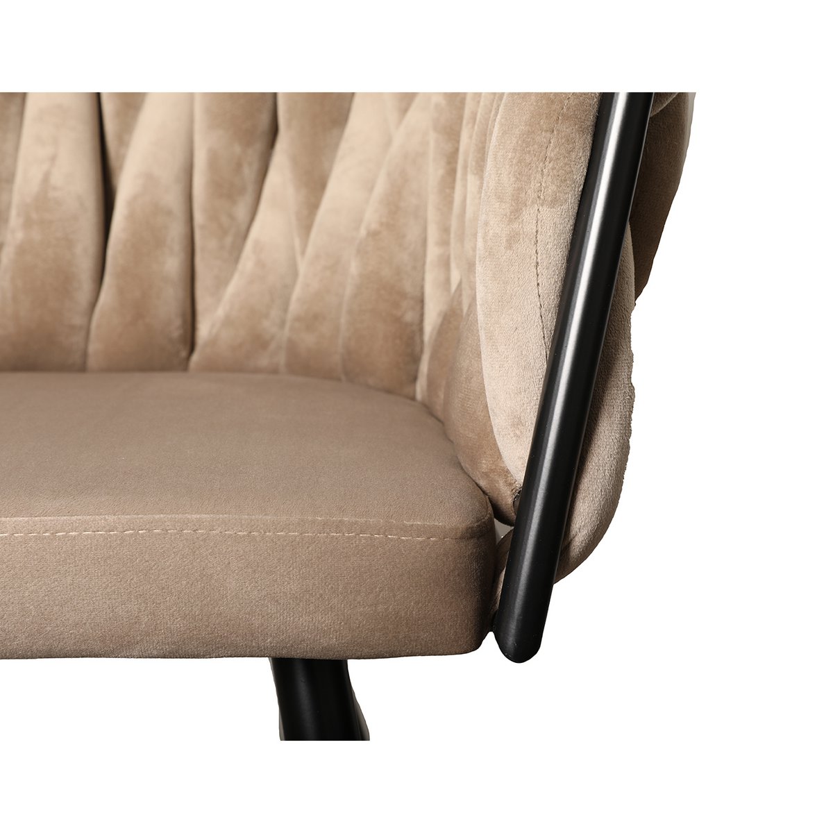 Wave stoel zandwit – Set van 2 — close-up materiaal — MEUBELIER