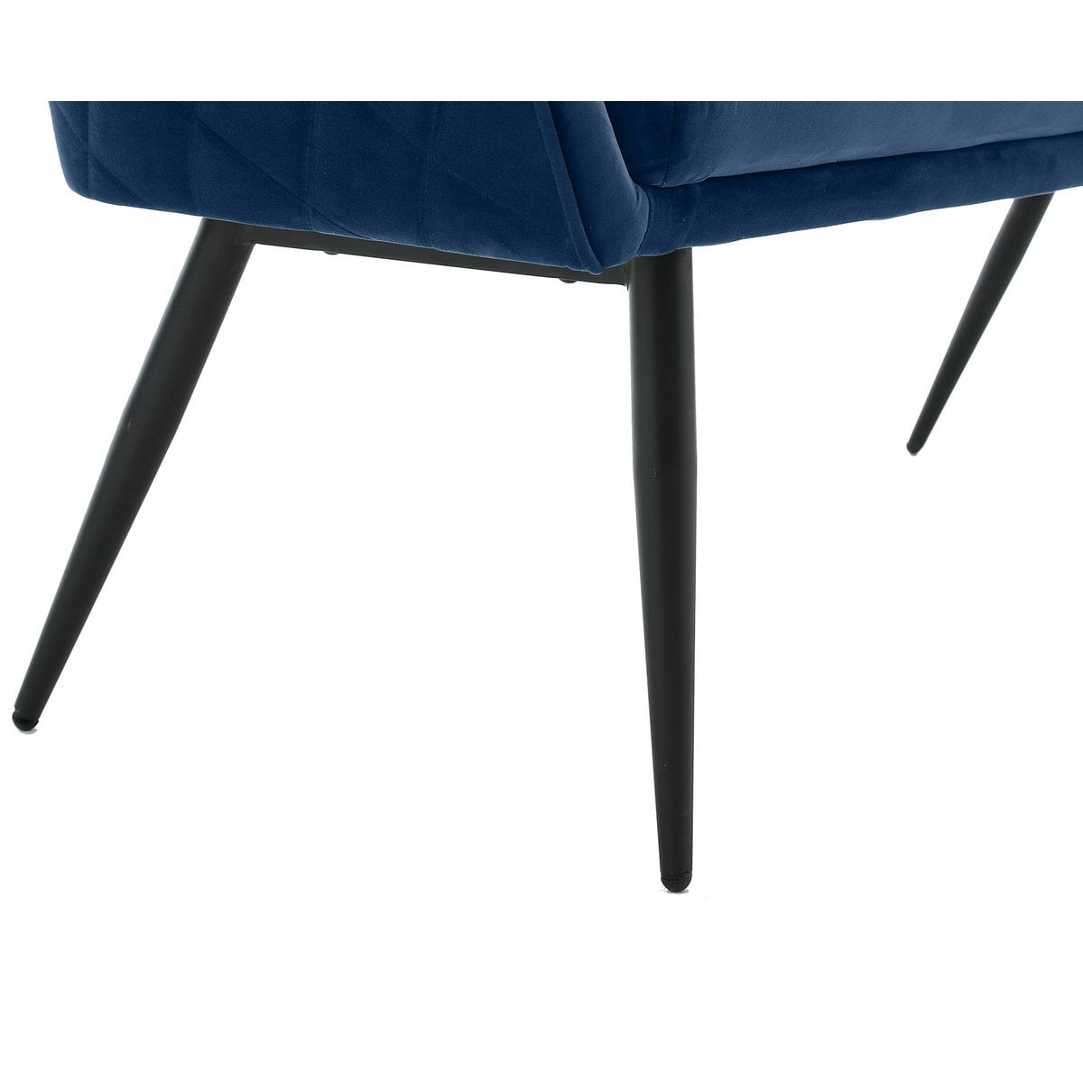 Bank 160 cm fluweel blauw met diamantstiksel