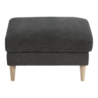 Bologna Poef – Donkergrijs Fluweel 52x68x42 cm | House Nordic