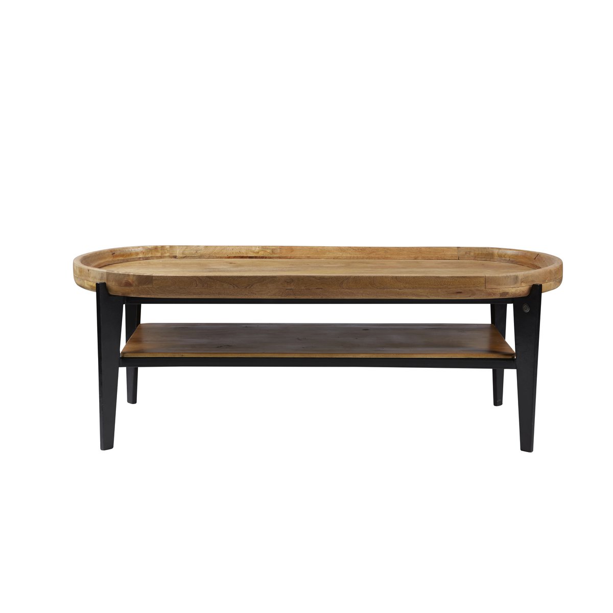 Tom Tailor T-TRAY TABLE LONG salontafel – mangohout & staal (120x50 cm)