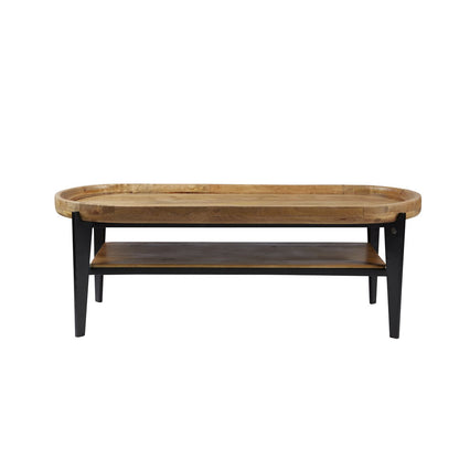 Tom Tailor T-TRAY TABLE LONG salontafel – mangohout & staal (120x50 cm)