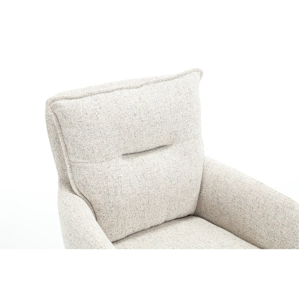 SalesFever eetkamerstoel structuurstof beige – draaibare eetkamerstoel