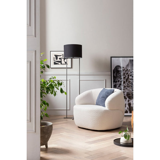 Fauteuil bouclé stof wit – Scandi cocktailstoel — fauteuil kopen bij MEUBELIER