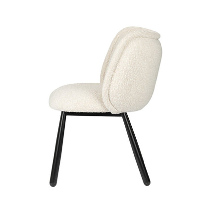 Panda Stoel Witte Parel (Set van 2) — close-up materiaal — MEUBELIER