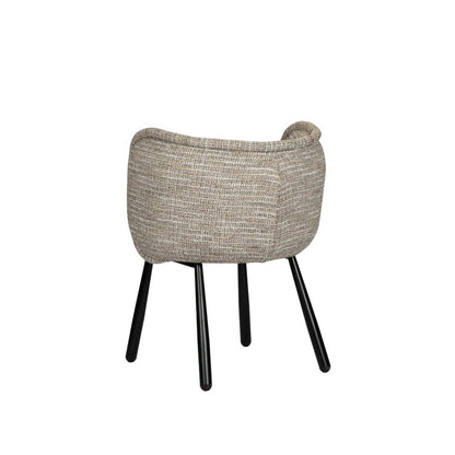 Panda Fauteuil Coco – Zachte bouclé look met zwarte poten - Pole To Pole — schuine hoek — MEUBELIER