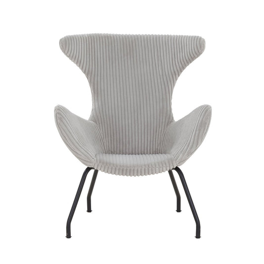 Relaxfauteuil grijze structuurstof - Scandinavisch design