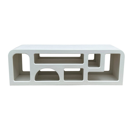 Lowboard met open vakken – Scandinavisch wit – 160 cm