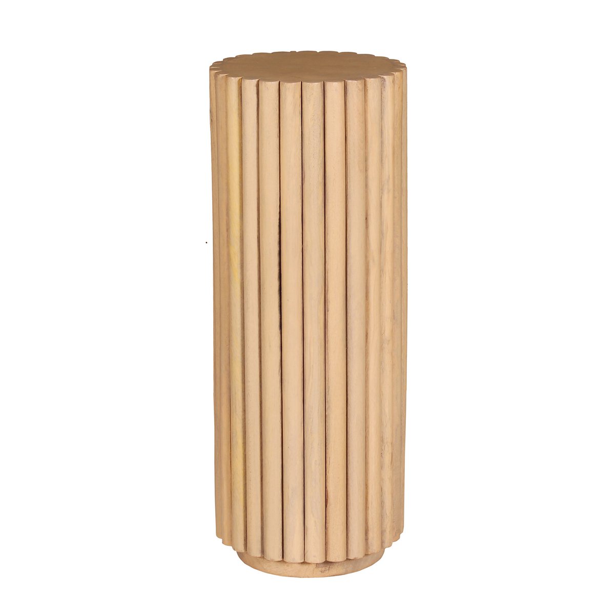 Tom Tailor bloemenzuil – T-RIBBED SIDE TABLE HIGH (mangohout, 66 cm)