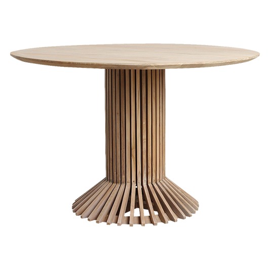 Eiffel teakhouten ronde tafel – Raw Materials S