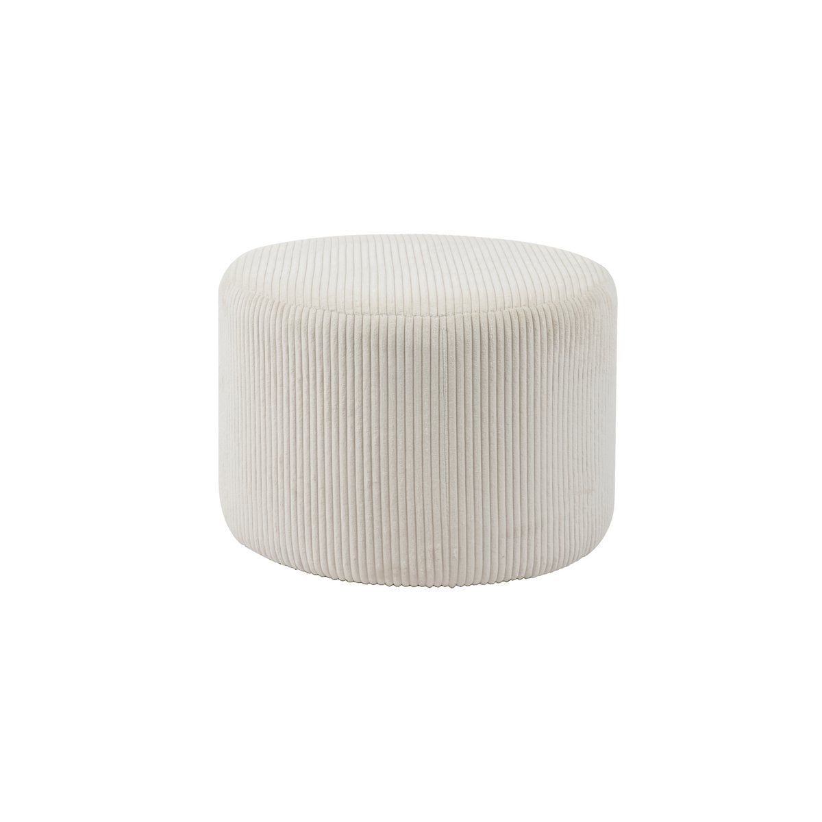 Zithocker Ø55 cm Beige – corduroy-look, middelhard zitcomfort