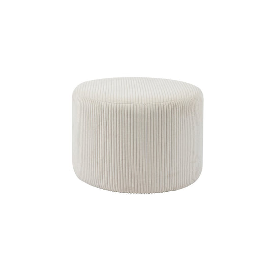 Zithocker Ø55 cm Beige – corduroy-look, middelhard zitcomfort