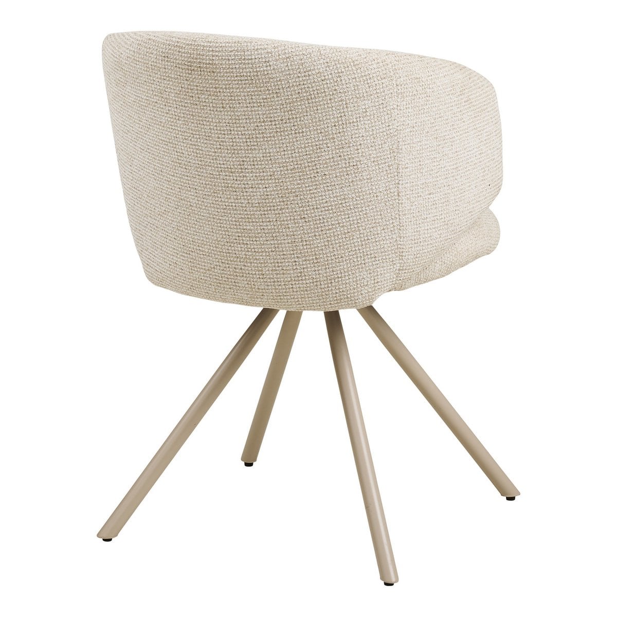 House Nordic Fulham Eetkamerstoel met Draaifunctie – Zand (Set van 2)