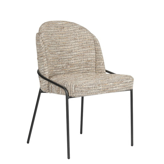 Set van twee Pole To Pole Fjord Stoel Coco eetkamerstoelen in beige, minimalistisch Scandinavisch design