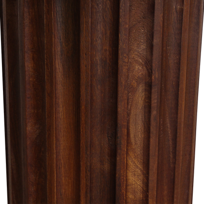 Bullnose bijzettafel bruin 50 cm — achteraanzicht — MEUBELIER