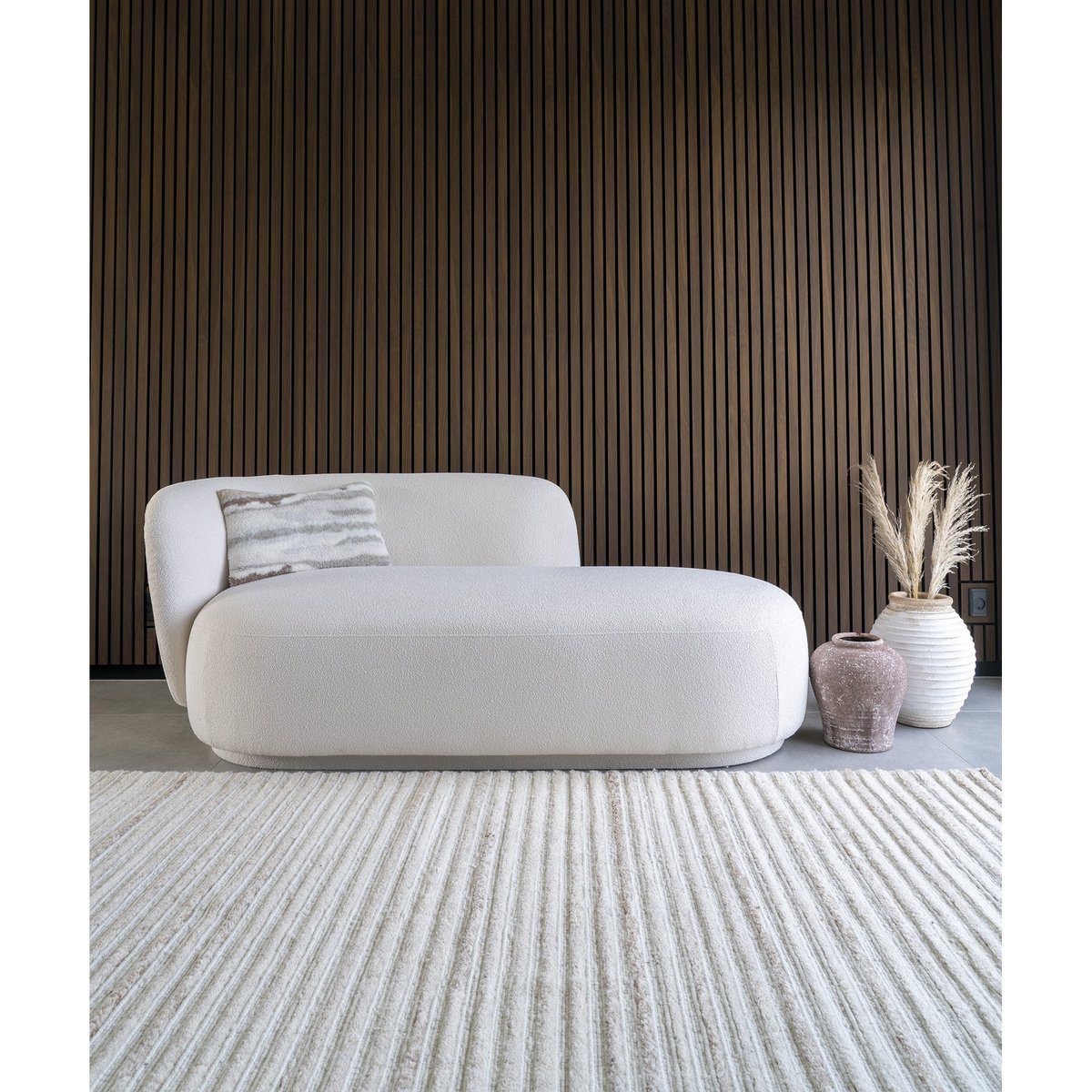 Mangovloerkleed - Ivoor, handgetuft, 160x230cm
