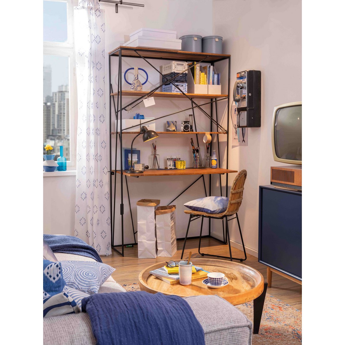 Tom Tailor T-TRAY Table Large – ronde salontafel met dienblad — detailopname — MEUBELIER