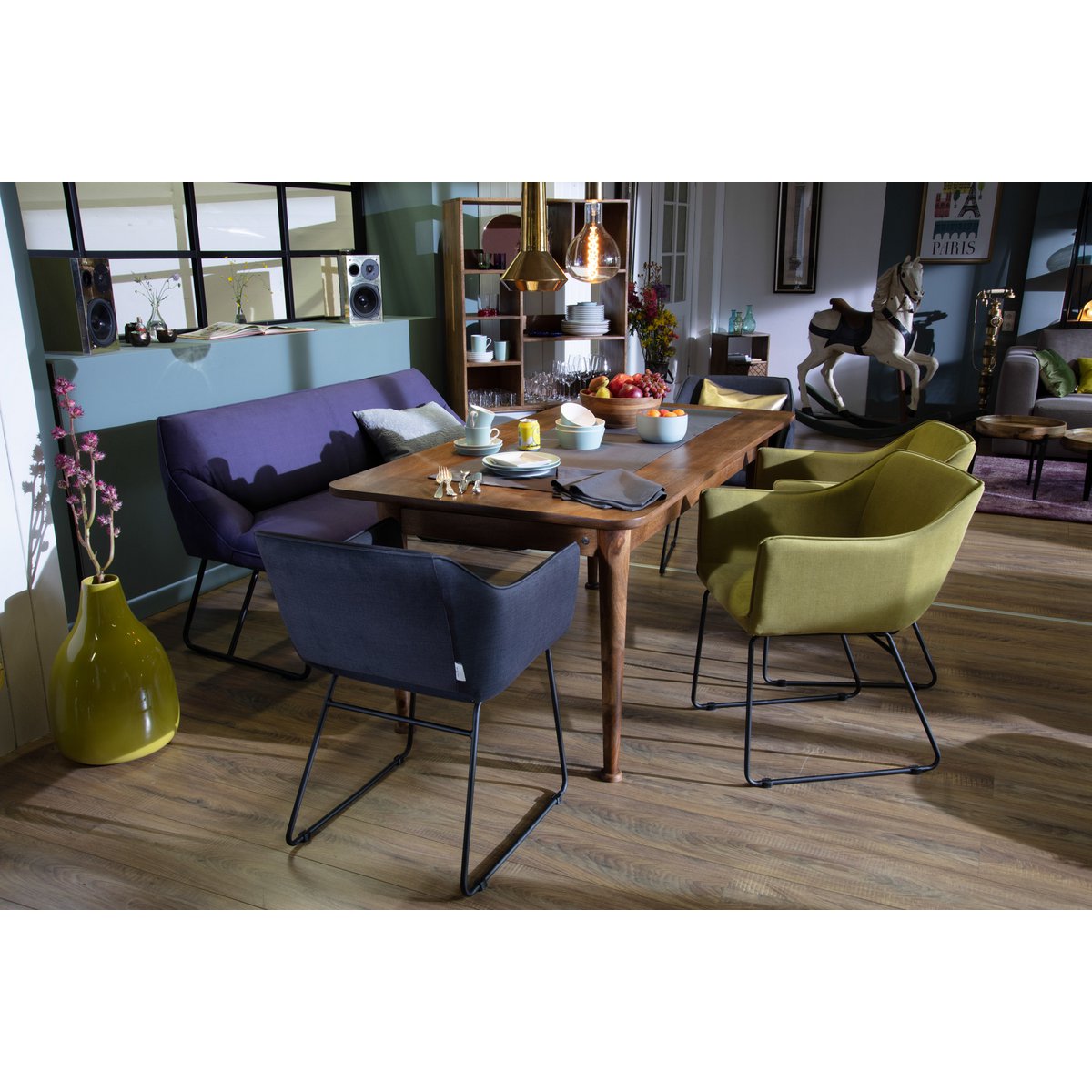 Tom Tailor bijzettafeltje T-TRAY TABLE SMALL – mangohout & stalen frame