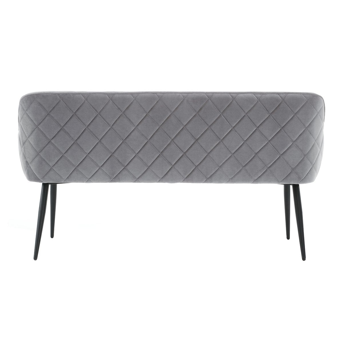Bank 160 cm fluweel grijs – luxe eetkamerbank met armleuningen