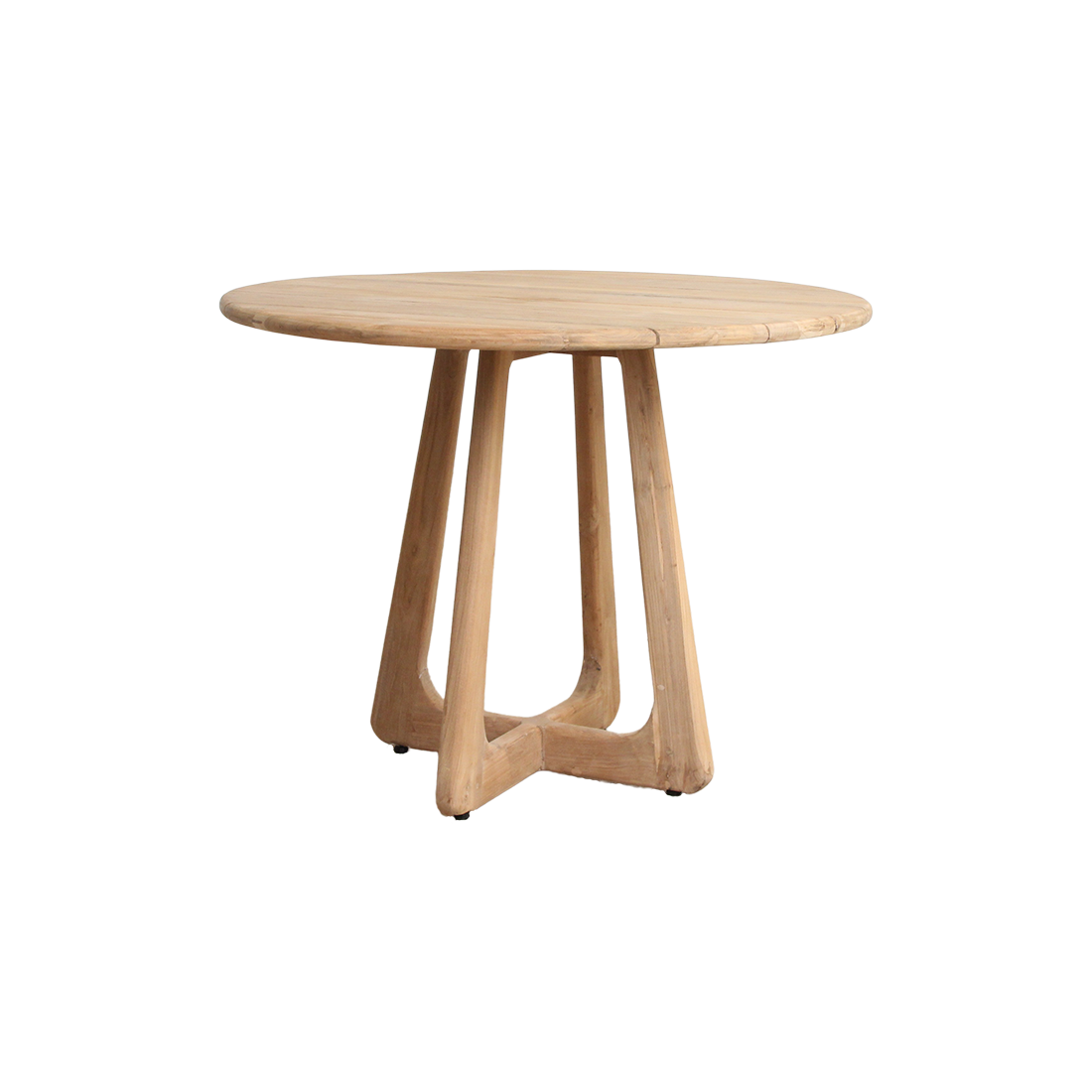 Verano tuintafel Ø 100 cm – Gerecycled teakhout