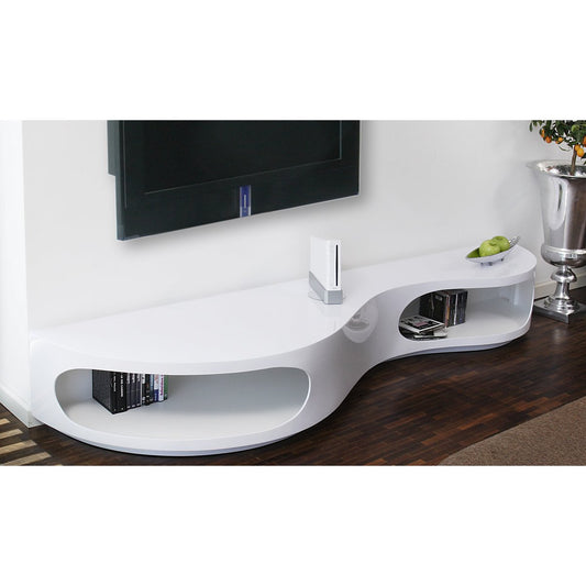 Laag bord 200x50x30 cm wit – Hoogglans lowboard van MDF