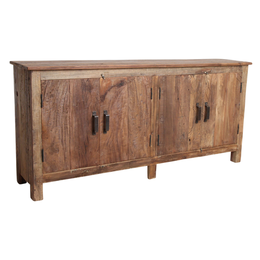 Farmwood dressoir 4 deuren – gerecycled hout (Raw Materials) — zijaanzicht