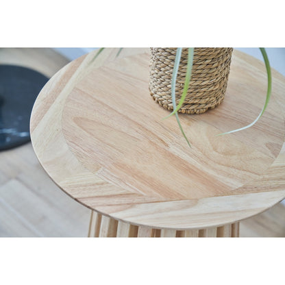 Zijtafel – ronde houten bijzettafel 40x50 cm (100 kg) — achteraanzicht — MEUBELIER