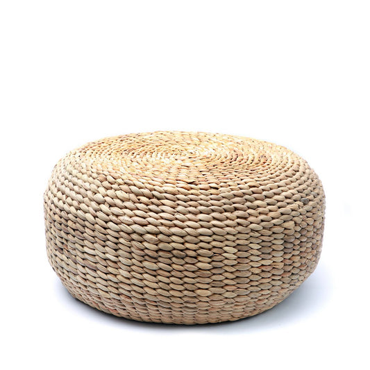 De Hyacint Poef – Naturel – M — zijaanzicht