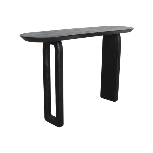 Bullnose consoletafel zwart – massief mangohout