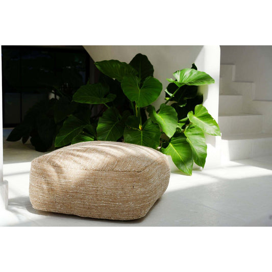 De comfortabele poef – Beige (Katoen) — poef kopen bij MEUBELIER