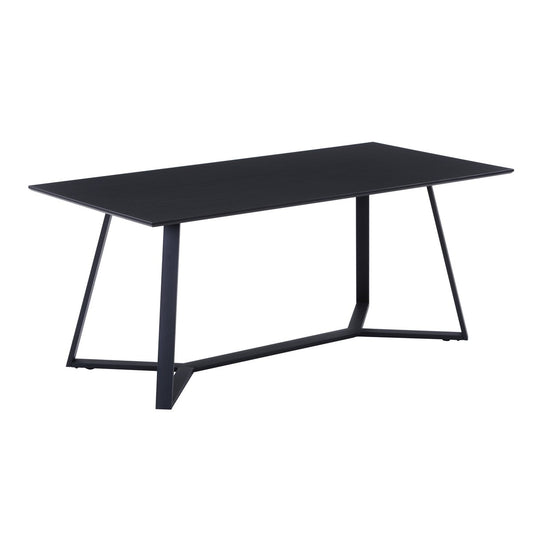 Tafel 180x90 cm – Stijlvolle eettafel met melamine blad en zwart metalen frame