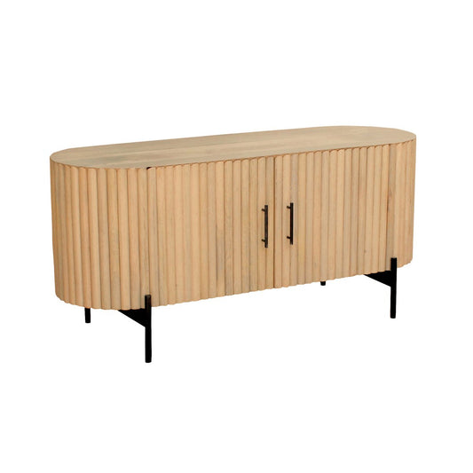 TV-lowboard STRIPE van mangohout – 120 x 40 x 54 cm