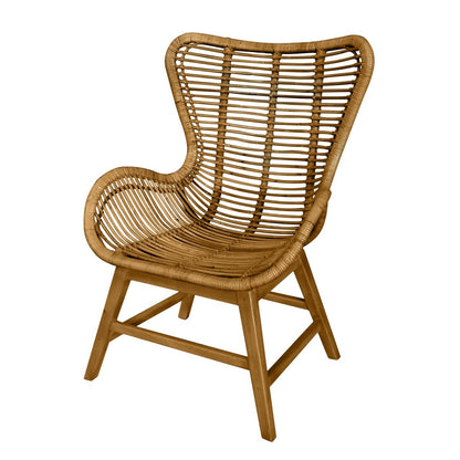 Tom Tailor fauteuil van rotan – gerecycled teakhout, handgemaakt — achteraanzicht — MEUBELIER