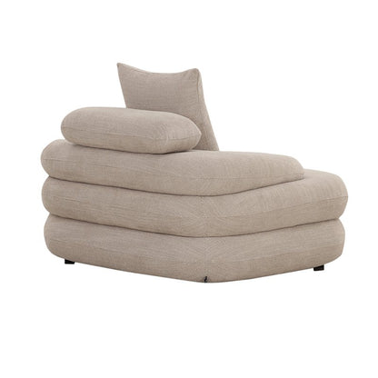 Cairo Loungestoel Beige — schuine hoek — MEUBELIER