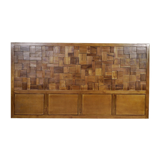 Hoofdbord hout & rotan 220 cm – Teak (SIT Möbel)