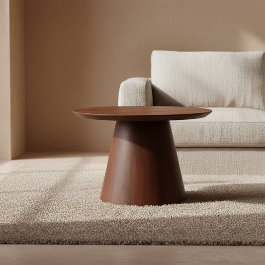 Bullnose Cone bijzettafel 55 cm – massief mangohout — bijzettafel kopen bij MEUBELIER