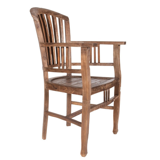 Fauteuil van gerecycled teakhout – warm bruin, tijdloos design — fauteuil kopen bij MEUBELIER