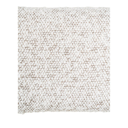 Badalona Counter Chair - Wit Bouclé, zwarte poten, 46x39x90 cm