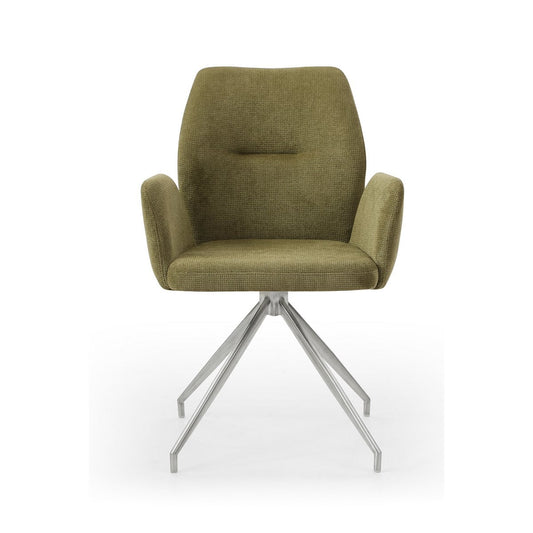 Fauteuil met 180° draaifunctie – Groen — zijaanzicht