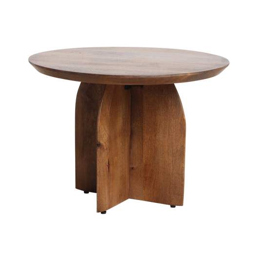 Bullnose bijzettafel 55 cm van massief mangohout