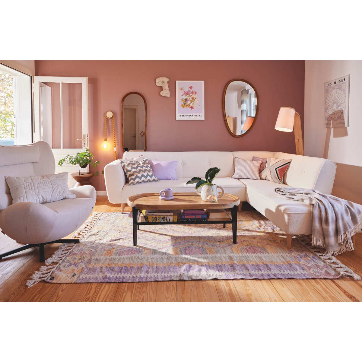 Tom Tailor T-TRAY TABLE LONG salontafel – mangohout & staal (120x50 cm)