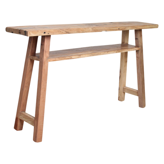 Farmwood console large – gerecycled hout met dubbel blad