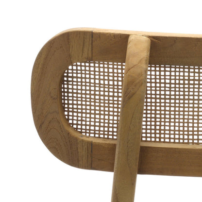 De Nova Stoel - Naturel | Teakhout met Rattan — sfeerimpressie — MEUBELIER